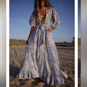 HDYWT Brynn Maxi Dress in Atlas Print Sz XS